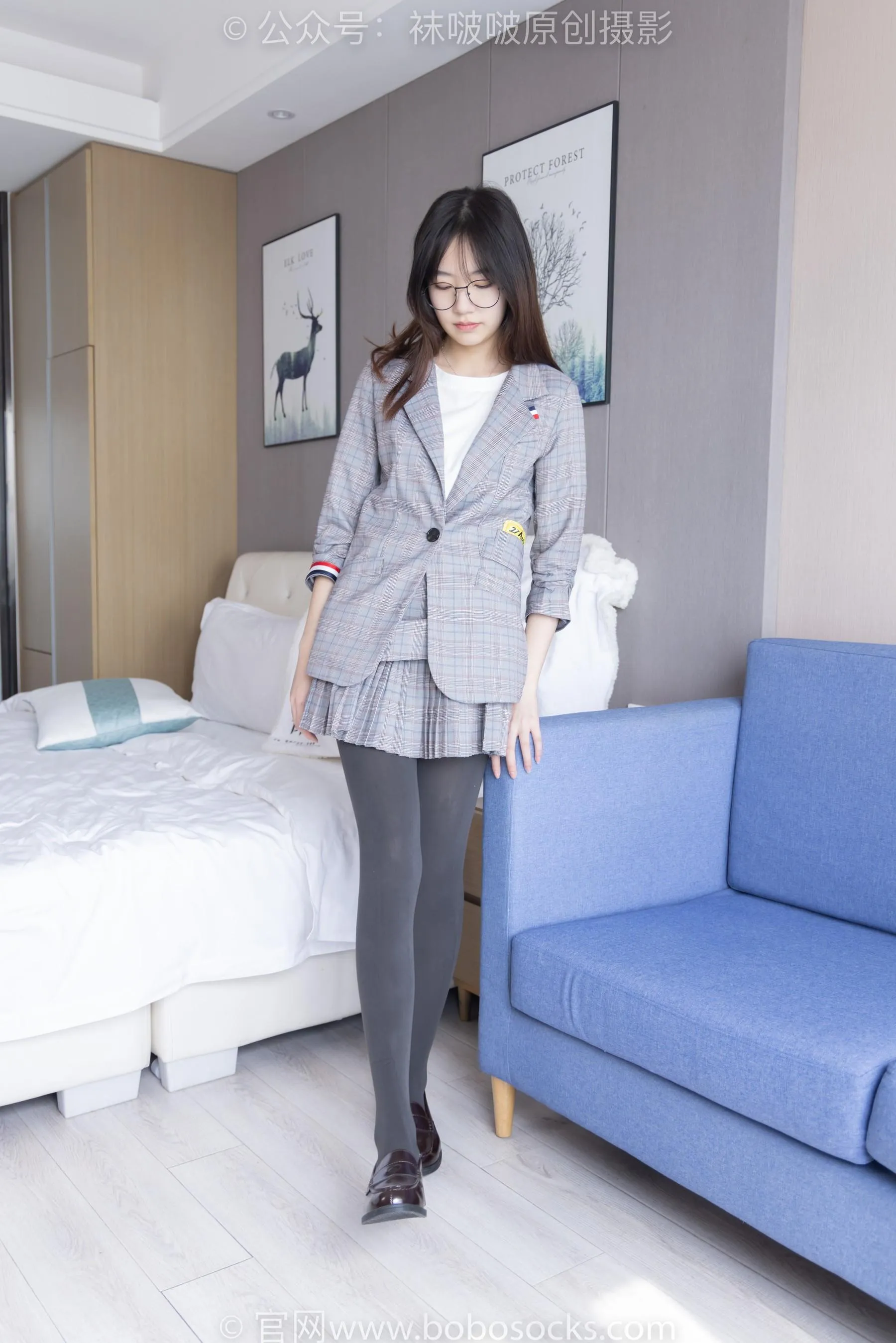 [BoBoSocks袜啵啵]NO.210 小甜豆-皮鞋、厚灰丝、ol装 [87P]插图9